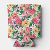 Tropischer Hibiskus Blumenmuster Dosenkühler (Rückseite)