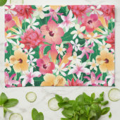 Tropischer Hibiskus Blumenmuster Küchentuch (Gefaltet)