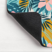 Tropischer Hibiskus Blumenmuster Mousepad (Ecke)