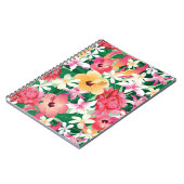 Tropischer Hibiskus-Blumenmuster Notizblock (Linke Seite)