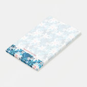 Tropischer Hibiskus Blumenmuster Post-it Klebezettel (angewinkelt)