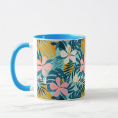 Tropischer Hibiskus Blumenmuster Tasse (Links)