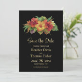 Tropischer Hibiskus BlumenWedding Save the Date Einladung (Stehend Vorderseite)