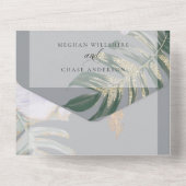 Tropischer Hibiskus-Blumenzwiebeln All In One Einladung (Rückseite)