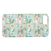 Tropischer Hibiskus Blumenzwiebeln Wasserfarben Case-Mate iPhone Hülle (Rückseite (Horizontal))