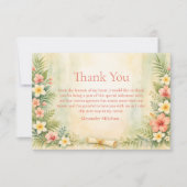 Tropischer Hibiskus-Blüten-Abschluss Dankeskarte (Vorderseite)