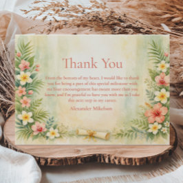 Tropischer Hibiskus-Blüten-Abschluss Dankeskarte