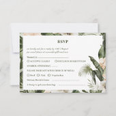 Tropischer Hibiskus boho pastel Wedding Rsvp Card Karte (Vorderseite)