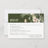 Tropischer Hibiskus boho pastel Wedding RSVP Card Karte (Vorderseite)