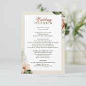 Tropischer Hibiskus boho pastellel Wedding Begleitkarte (Stehend Vorderseite)