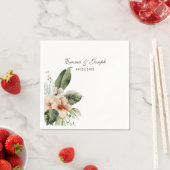 Tropischer Hibiskus boho pastellel Wedding Serviette (Beispiel)