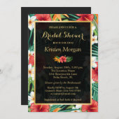 Tropischer Hibiskus Brautparty Einladung (Vorne/Hinten)