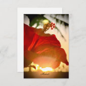 Tropischer Hibiskus Danke Karte (Vorne/Hinten)