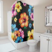 Tropischer Hibiskus Duschvorhang (Beispiel)