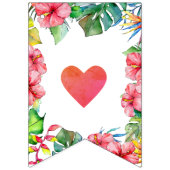 Tropischer Hibiskus farbenfrohe hawaiianische Freu Wimpelkette (Erste Fahne)