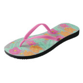 Tropischer Hibiskus FlipFlops Badesandalen (Schrägansicht)