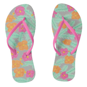 Tropischer Hibiskus FlipFlops Badesandalen