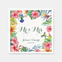 Tropischer Hibiskus Floral Hawaiian Hochzeit