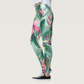 Tropischer Hibiskus: florales nahtloses Muster Leggings (Links)