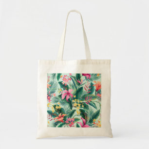Tropischer Hibiskus: florales nahtloses Muster Tragetasche