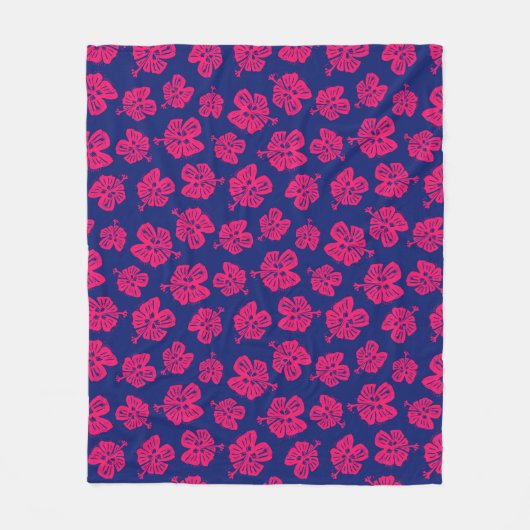 Tropischer Hibiskus für ein bisschen Paradies auf Fleecedecke (Vorderseite)