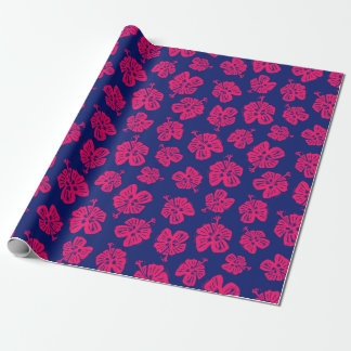 Tropischer Hibiskus für ein bisschen Paradies auf  Geschenkpapier