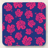 Tropischer Hibiskus für ein bisschen Paradies auf Getränkeuntersetzer (Vorderseite)