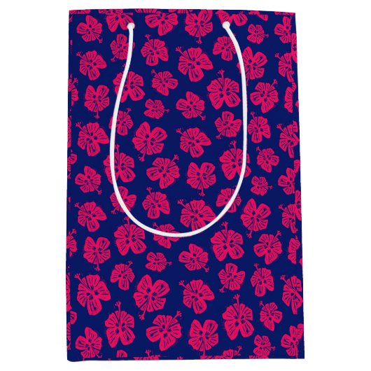 Tropischer Hibiskus für ein bisschen Paradies auf Mittlere Geschenktüte (Vorderseite)