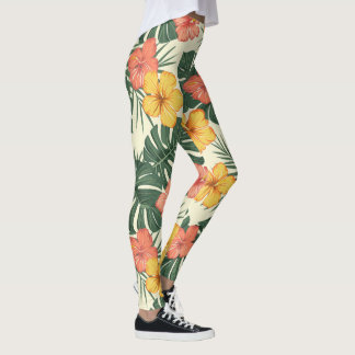 Tropischer Hibiskus Garden Leggings