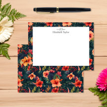 Tropischer Hibiskus, gelb-orange-grüne Blüte