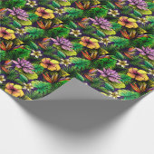 Tropischer Hibiskus Geschenkpapier (Ecke)