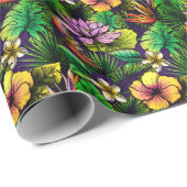 Tropischer Hibiskus Geschenkpapier (Rolleneckpunkt)