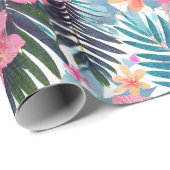 Tropischer Hibiskus Geschenkpapier (Rolleneckpunkt)