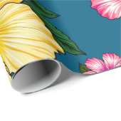 Tropischer Hibiskus Geschenkpapier (Rolleneckpunkt)