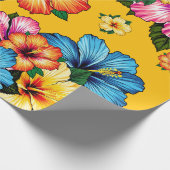 Tropischer Hibiskus Geschenkpapier (Ecke)