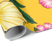 Tropischer Hibiskus Geschenkpapier (Rolleneckpunkt)