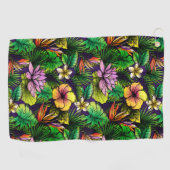 Tropischer Hibiskus Golfhandtuch (Horizontal)