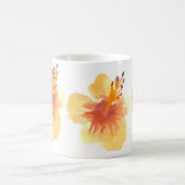 Tropischer Hibiskus-Hand-Wasserfarbe-Mutter-Name Kaffeetasse (Mittel)