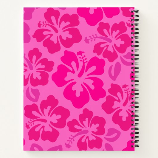 tropischer Hibiskus hawaii mädchenhafte Muster Notizblock (Rückseite)