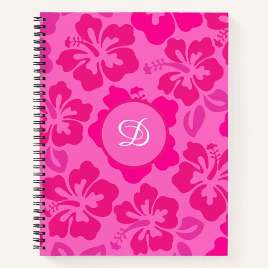 tropischer Hibiskus hawaii mädchenhafte Muster Notizblock (Vorderseite)