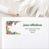 Tropischer Hibiskus Hawaiian-Adressetikett (Insitu)