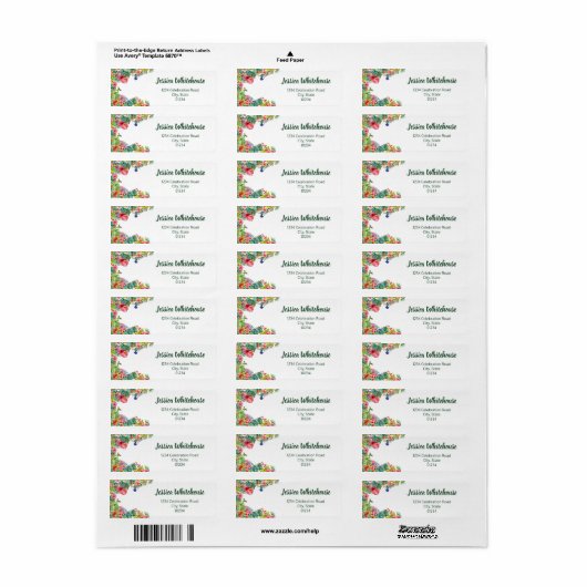 Tropischer Hibiskus Hawaiian-Adressetikett (Vorne)