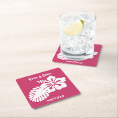 Tropischer Hibiskus im Raspberry Paper Untersetzer (Vor Ort)