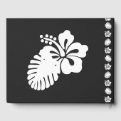 Tropischer Hibiskus im Schwarzen Gästebuch (Rückseite)
