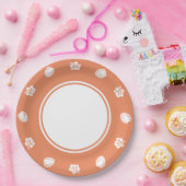 Tropischer Hibiskus in Korallenpapierplatten Pappteller (Party)