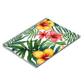 Tropischer Hibiskus-Jungle-Notebook Notizblock (Linke Seite)