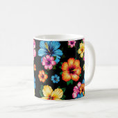 Tropischer Hibiskus Kaffeetasse (VorderseiteRechts)