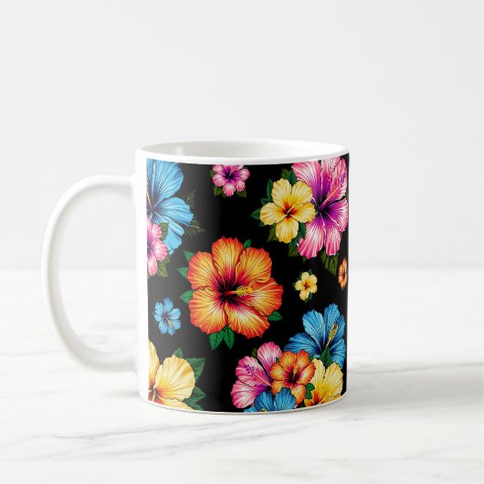 Tropischer Hibiskus Kaffeetasse (Links)