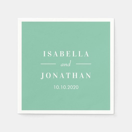 Tropischer Hibiskus | Kassische Münzhochzeit Maßge Serviette (Vorderseite)