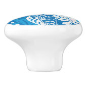 Tropischer Hibiskus Keramikknauf (Seitenansicht)